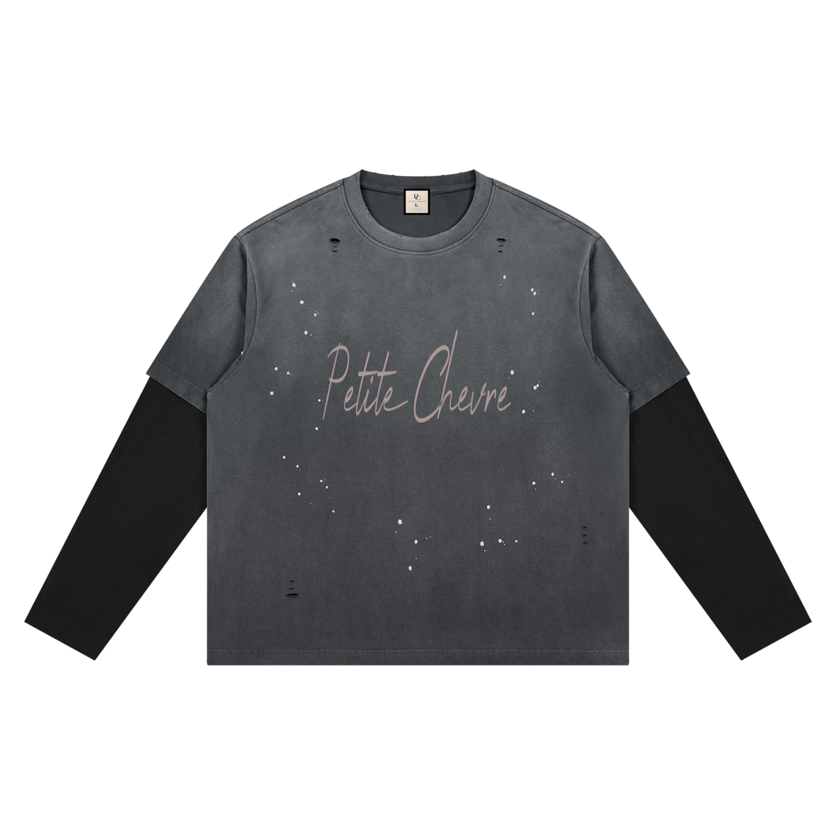 Unisex Vintage Wash Distressed Layer T-Shirt