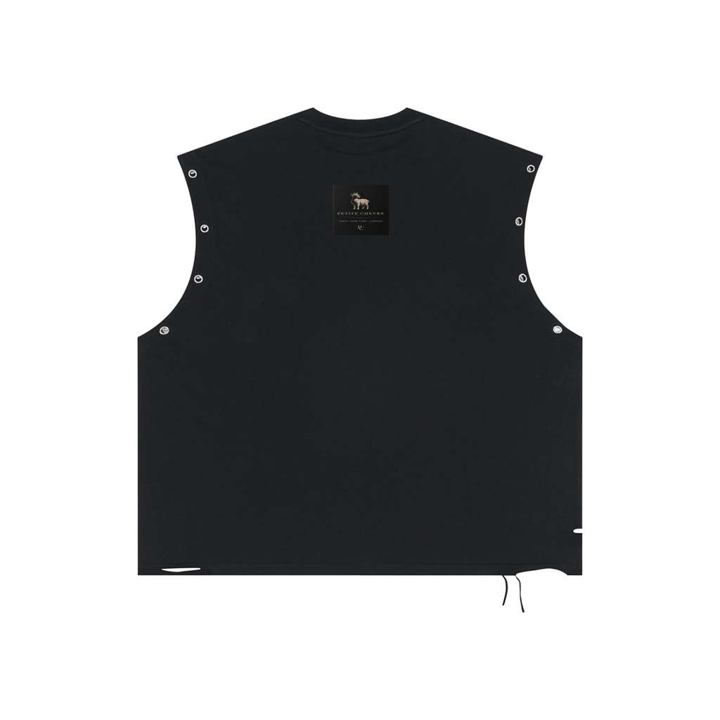 Duality Distressed Grommet Eyelet Tank Top