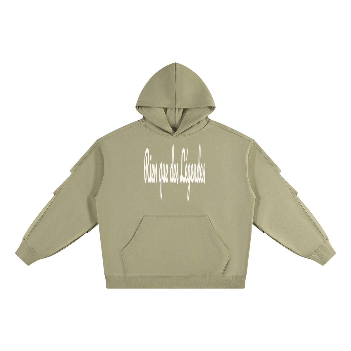 Unisex Heavyweight Ruched Sleeves Hoodie