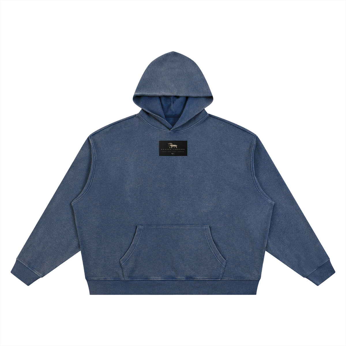 Unisex Vintage Wash Waffle Boxy Hoodie