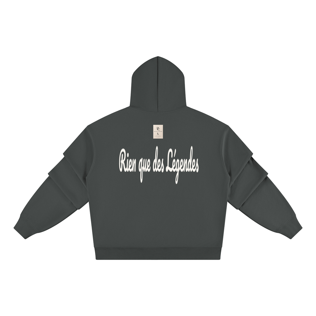 Unisex Heavyweight Ruched Sleeves Hoodie
