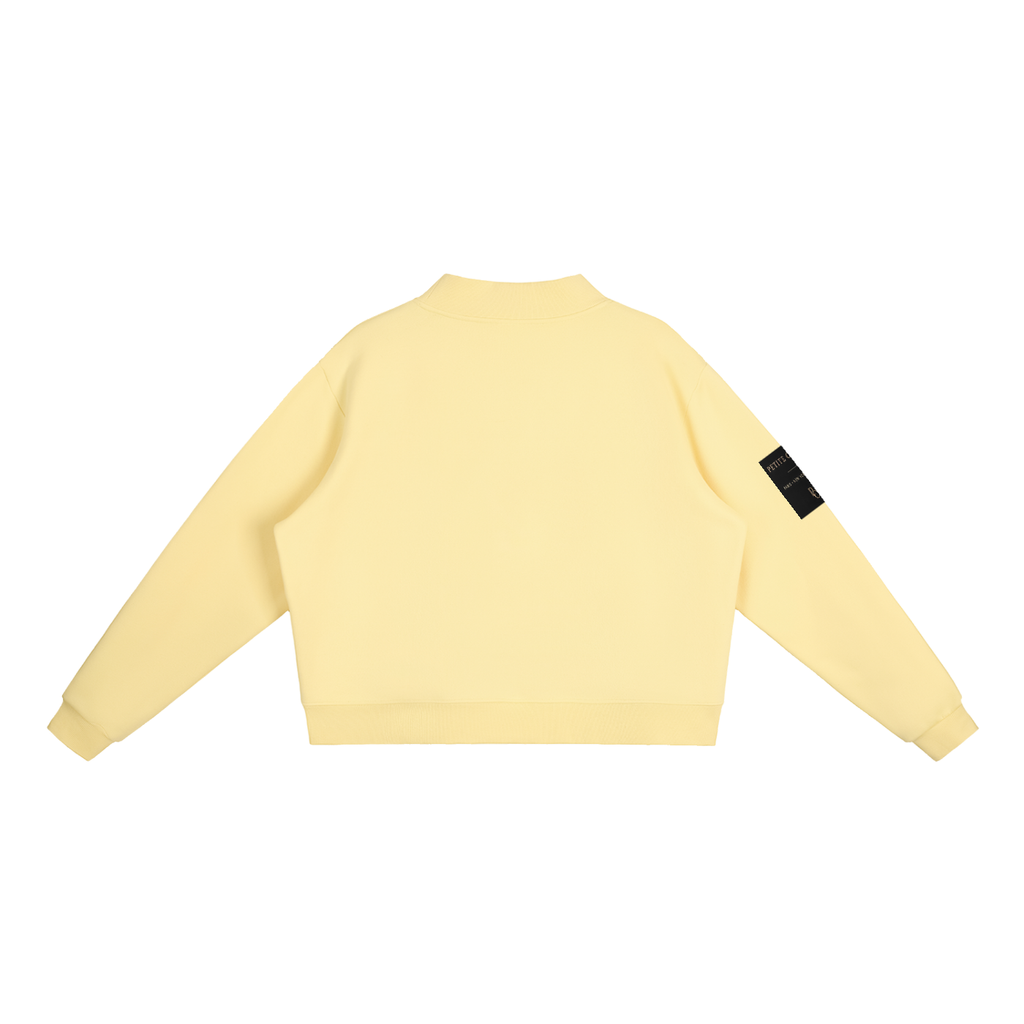 Essential Fleece Mock-Neck Crew Sweatshirt