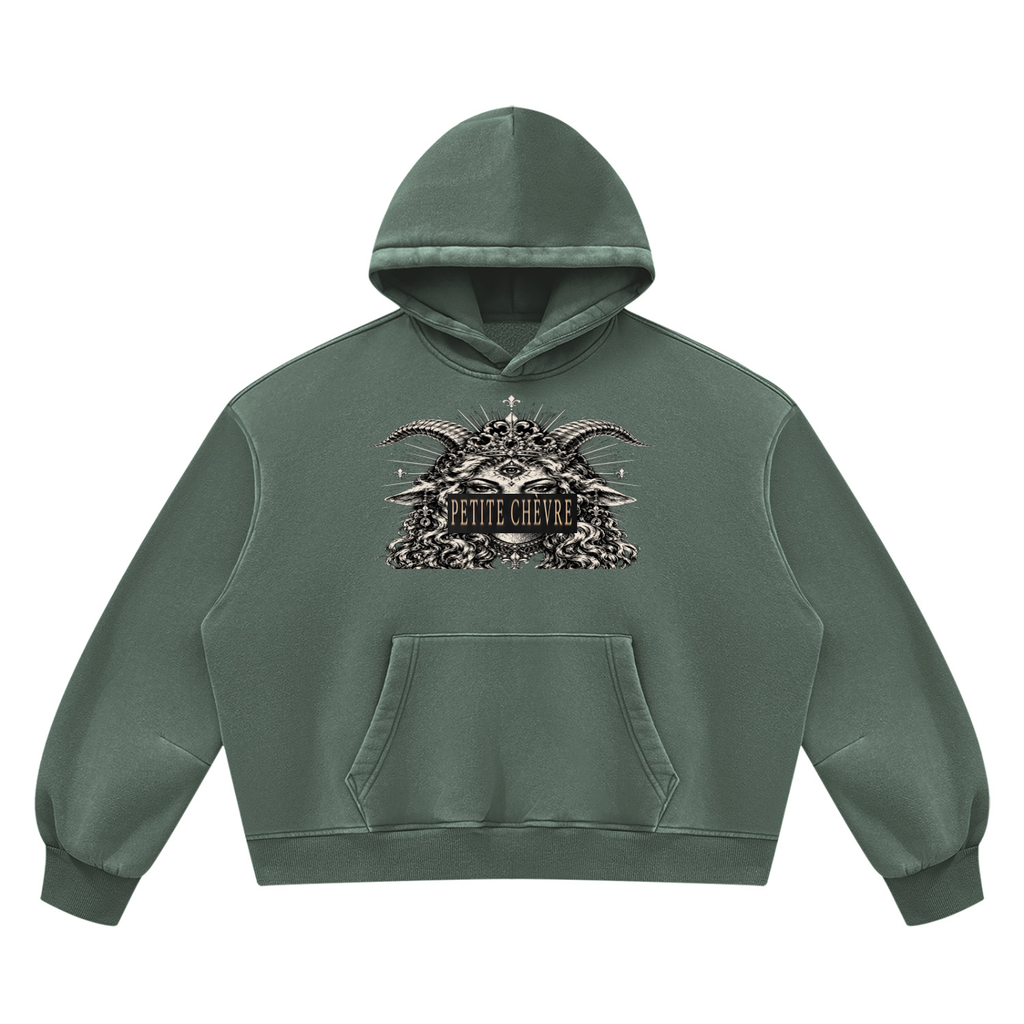 Unisex Vintage Wash Boxy Fleece Hoodie