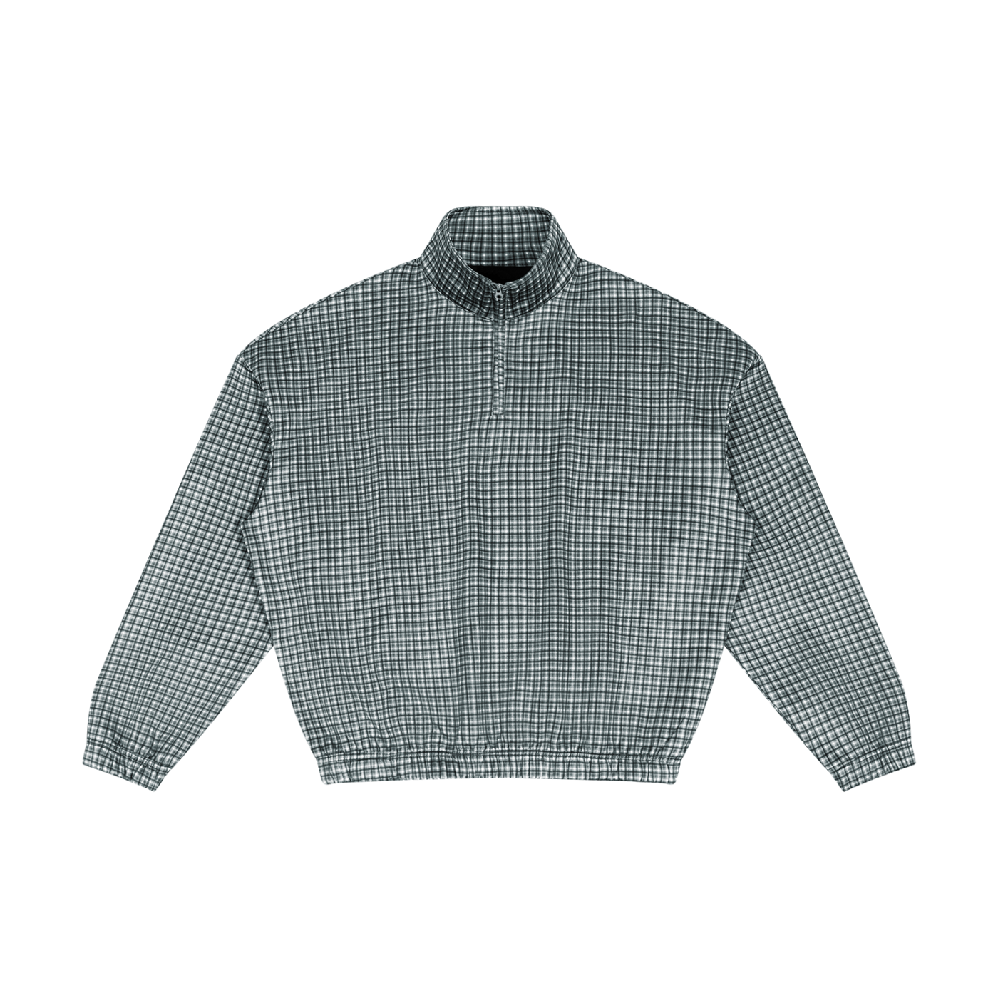 Unisex Plaid Quarter-Zip Sweatshirt