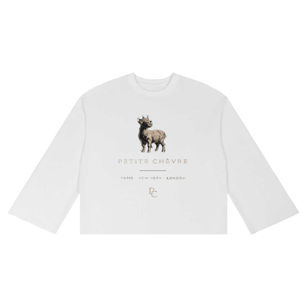 Unisex Waffle Raw Edge T-Shirt