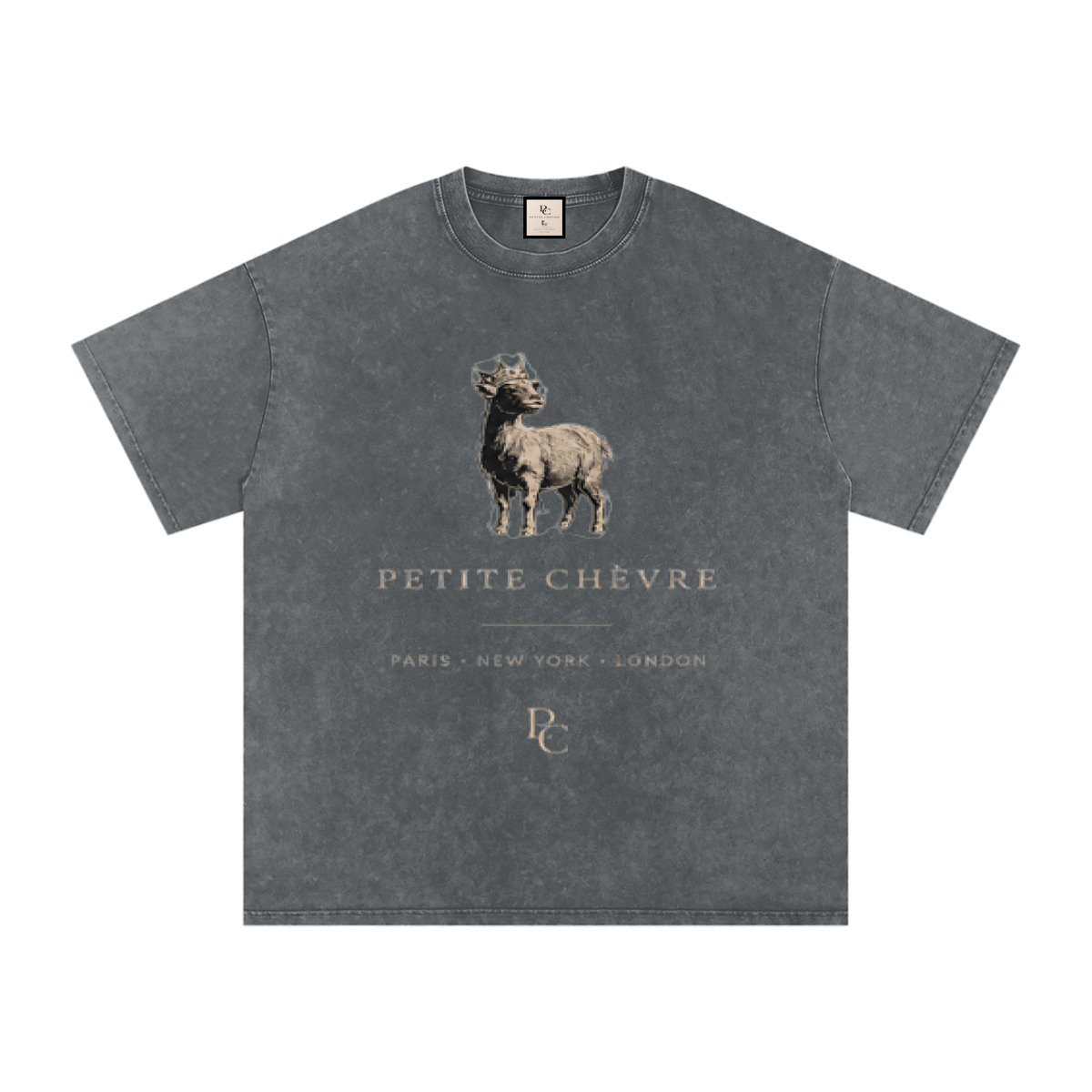 Snow Washed Oversized Cotton T-Shirt