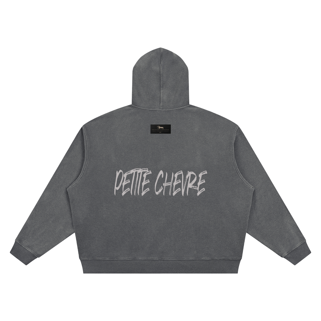 Unisex Vintage Wash Waffle Boxy Hoodie