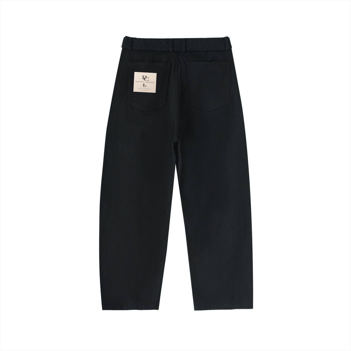 Belted Barrel-leg Chino Pants