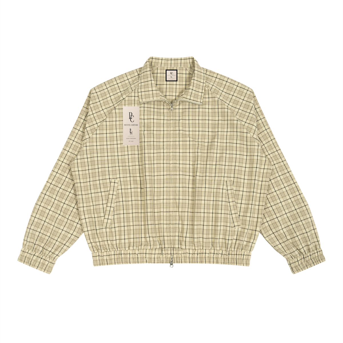 Unisex Plaid Full-Zip Track Jacket