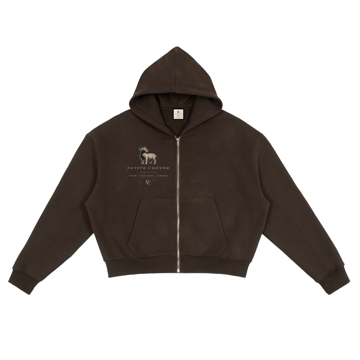 Fleece Zip-Up Boxy Hoodie