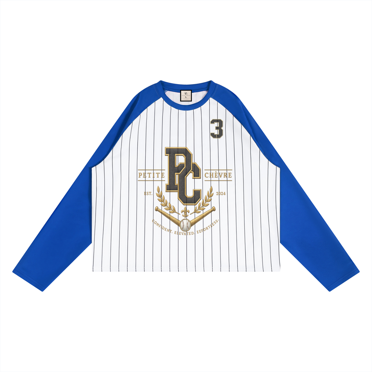 Unisex Striped Raglan Long Sleeve T-Shirt