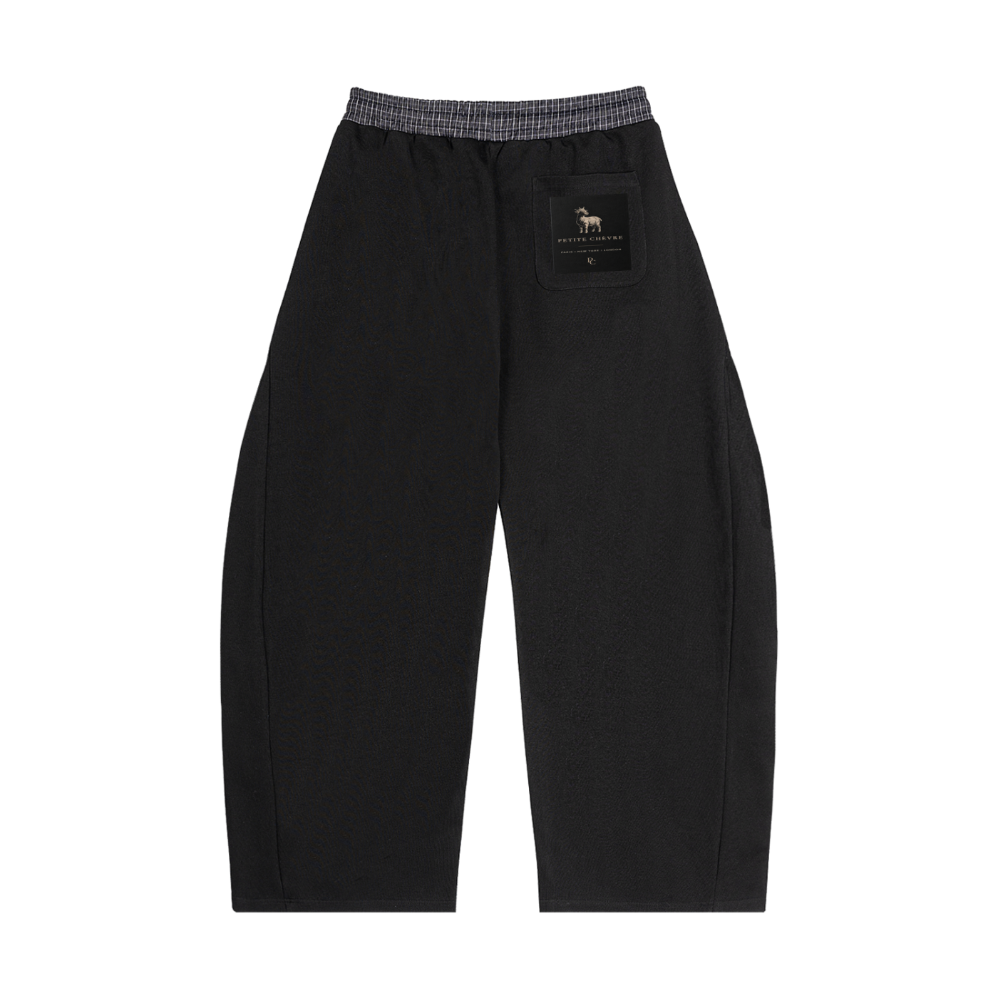 Plaid Waistband Barrel Sweatpants