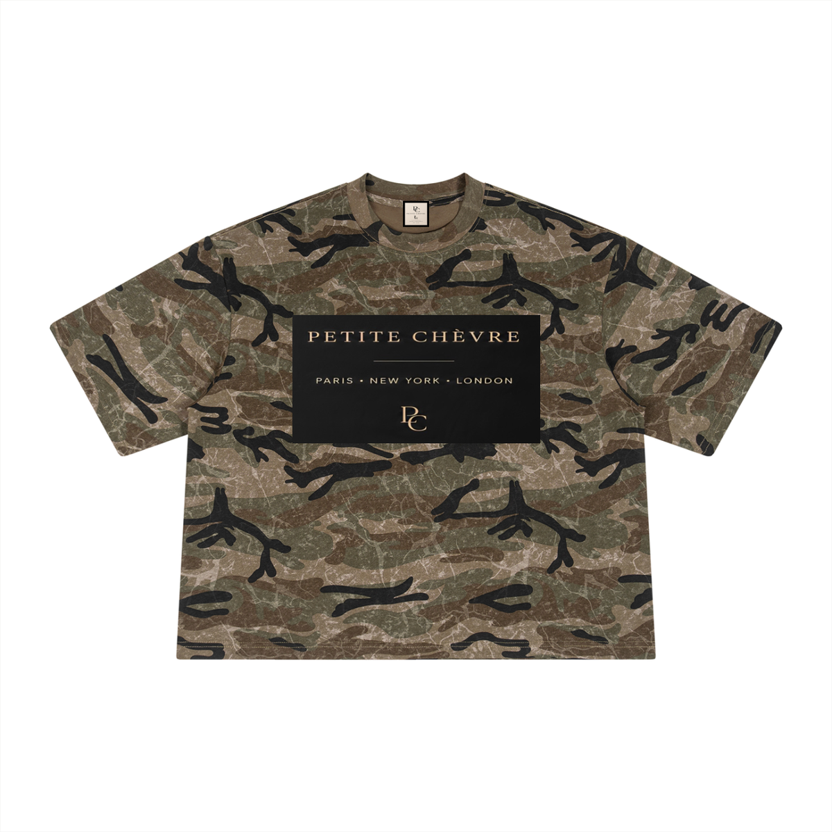 Boxy Camo Print T-Shirt (multiple colors)