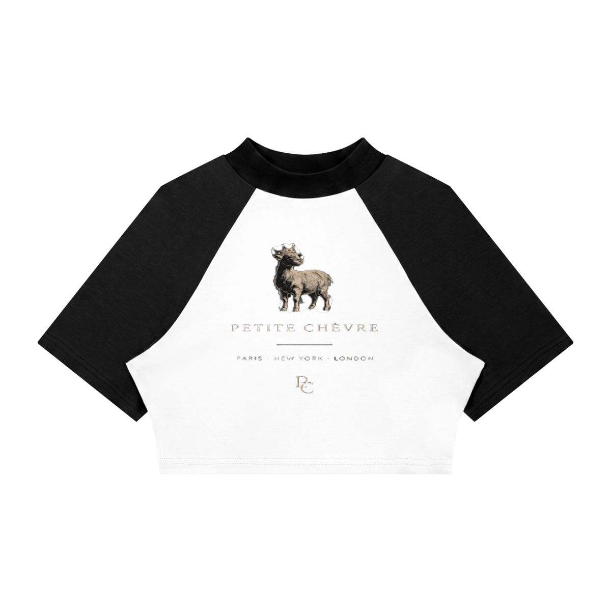 Women’s Color Block Raglan Crop T-Shirt