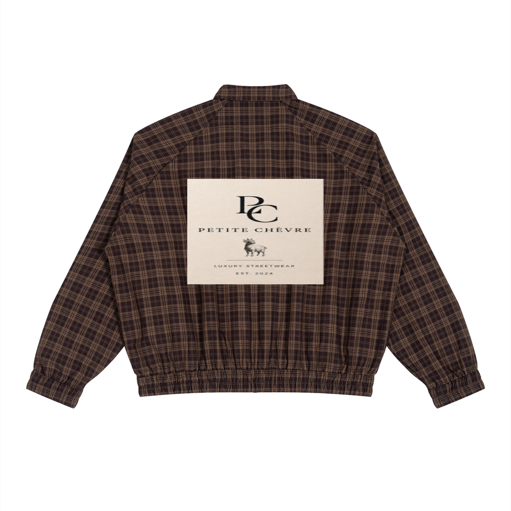 Unisex Plaid Full-Zip Track Jacket