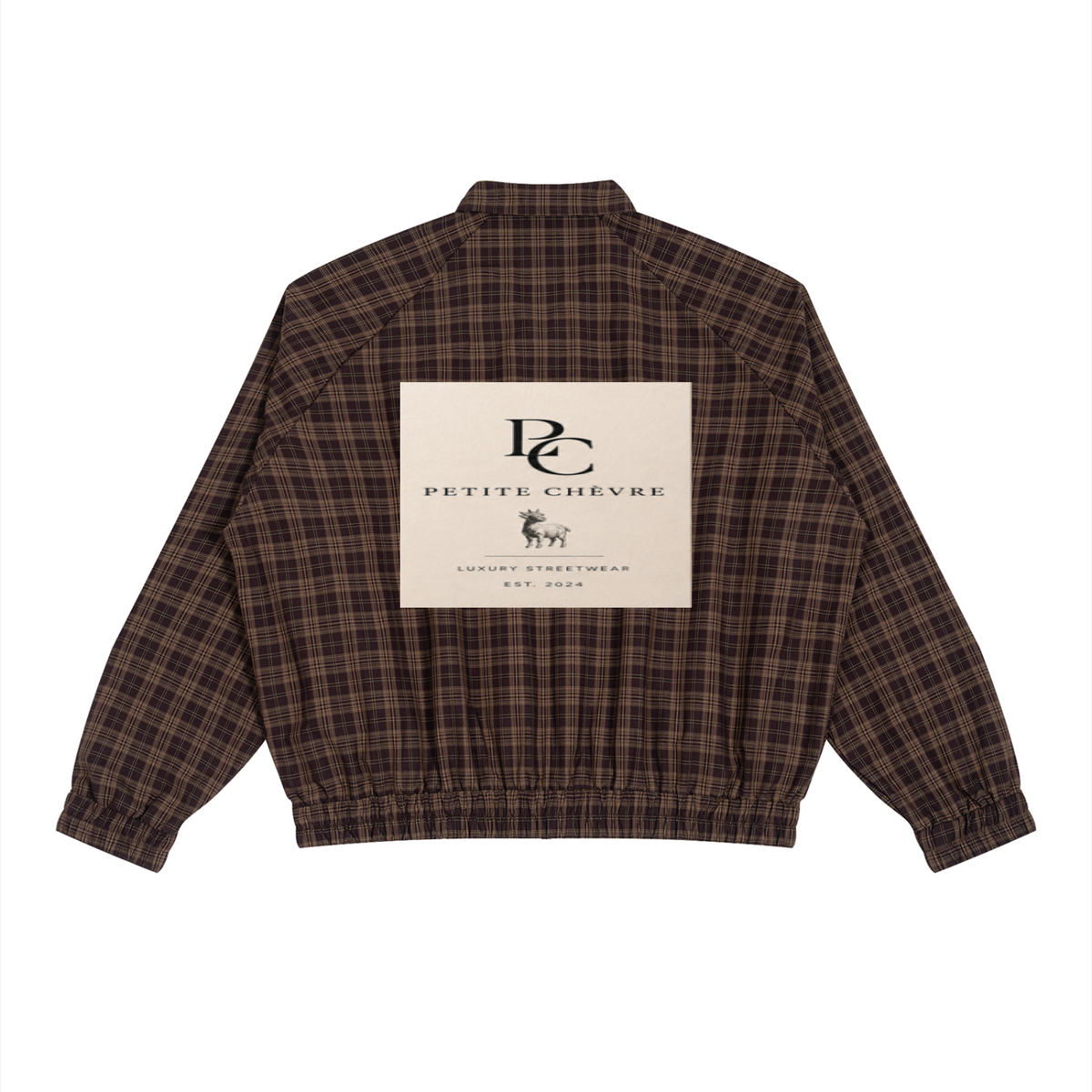 Unisex Plaid Full-Zip Track Jacket