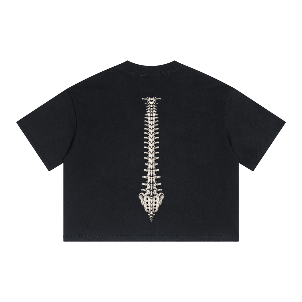 Unisex Boxy Drop Shoulder Crop T-Shirt