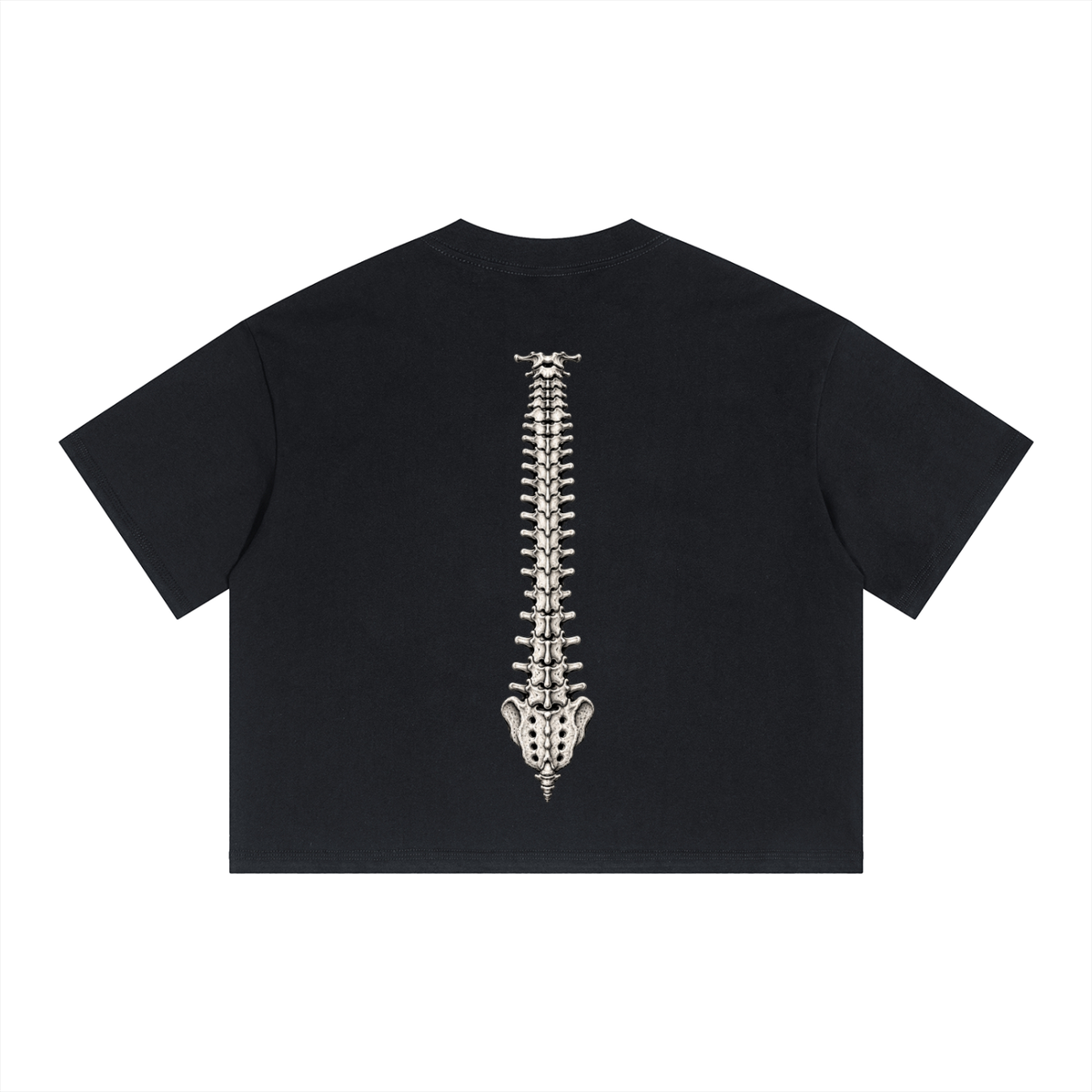 Unisex Boxy Drop Shoulder Crop T-Shirt