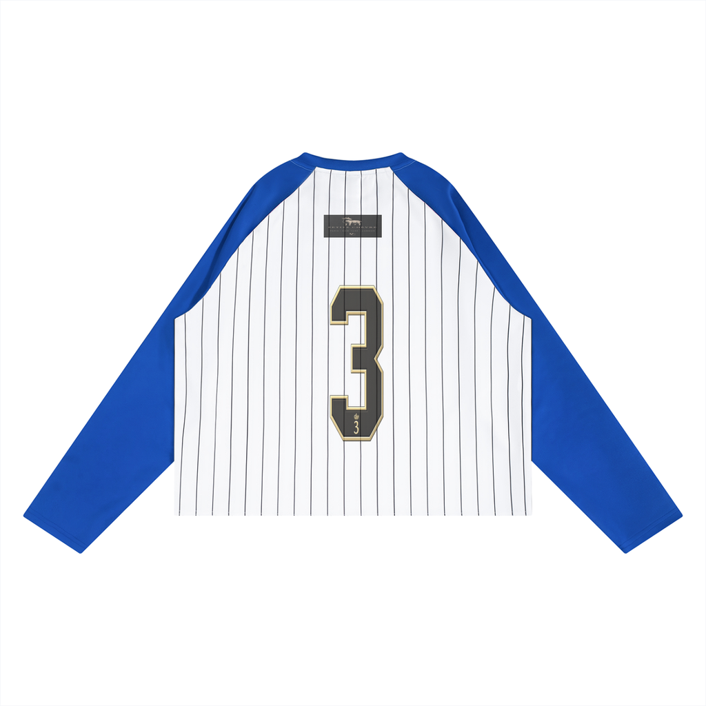 Unisex Striped Raglan Long Sleeve T-Shirt