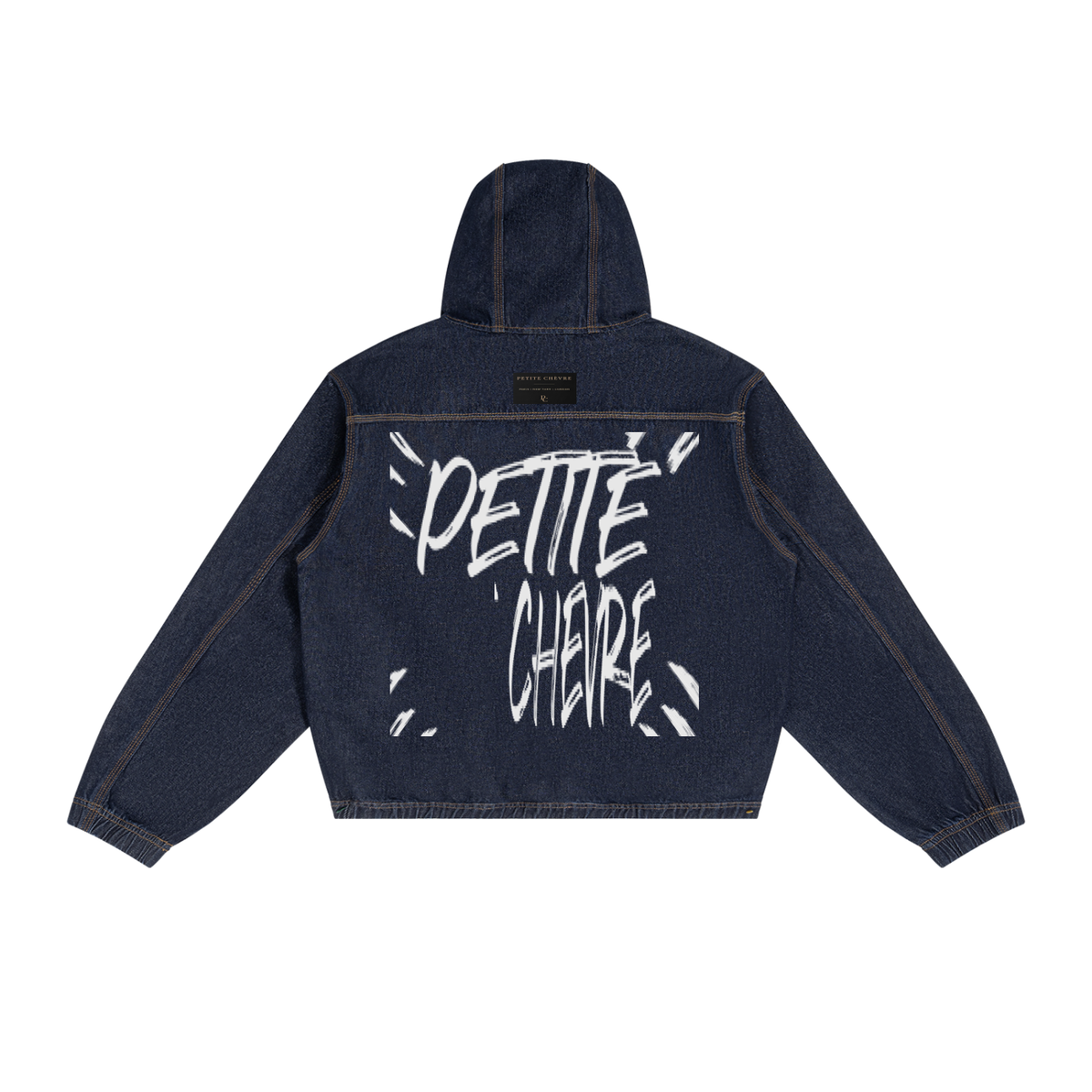 Men's Boxy Vintage Wash Hooded Denim Jacket