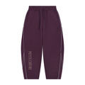 Unisex Piping Fleece Barrel Leg Sweatpants