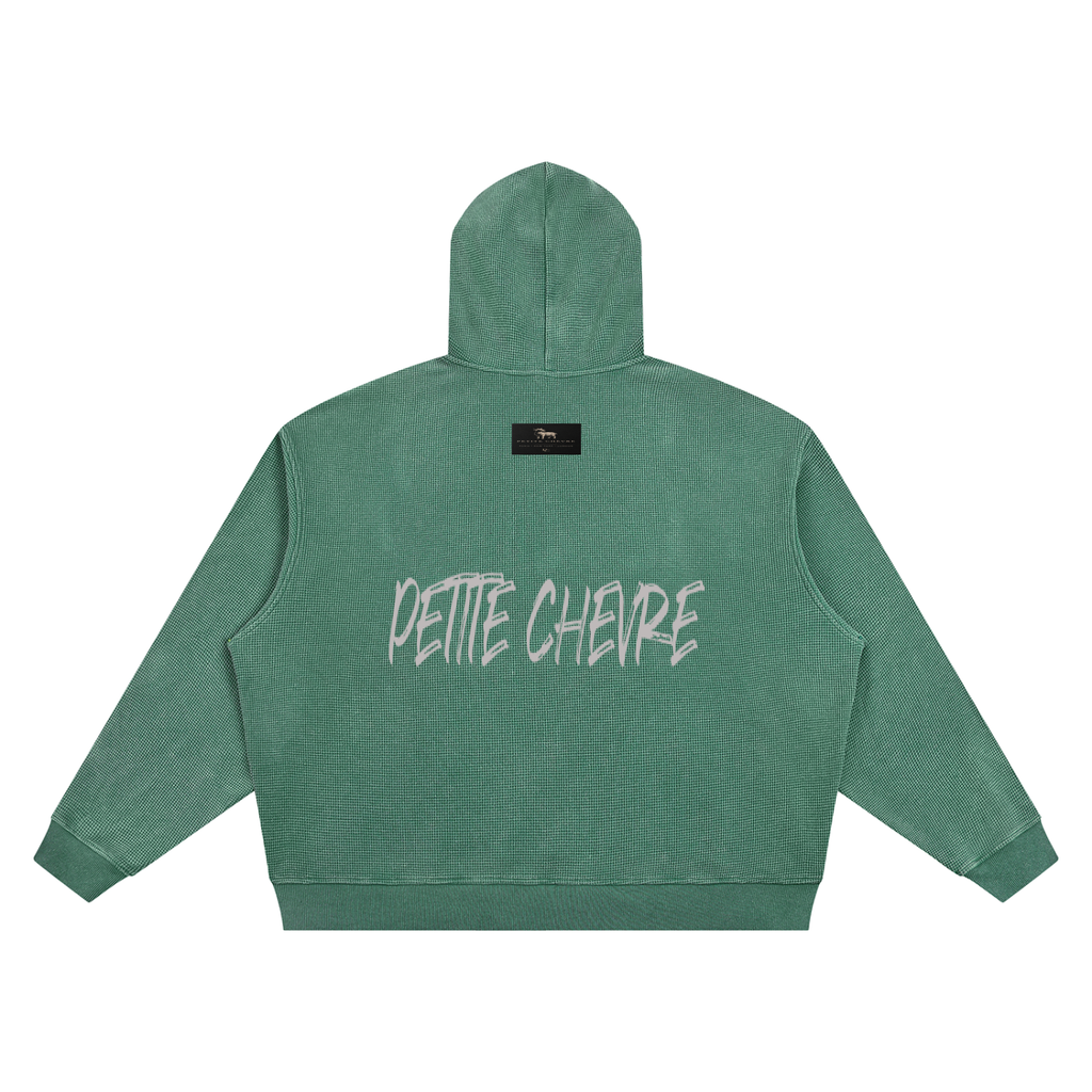 Unisex Vintage Wash Waffle Boxy Hoodie