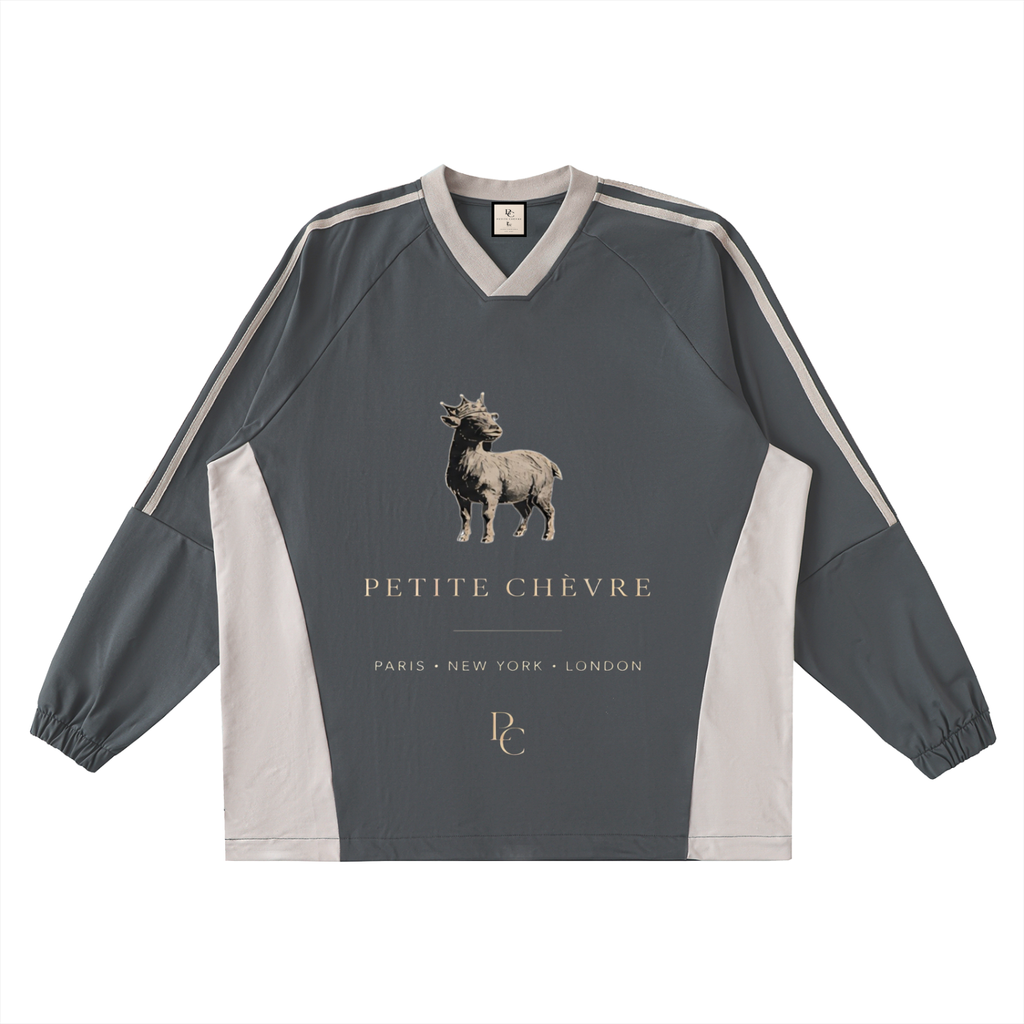 Color-Block V-Neck Long-Sleeve jersey