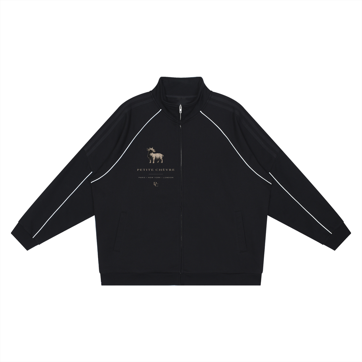 Reflection Striped Raglan Sleeve  Jacket
