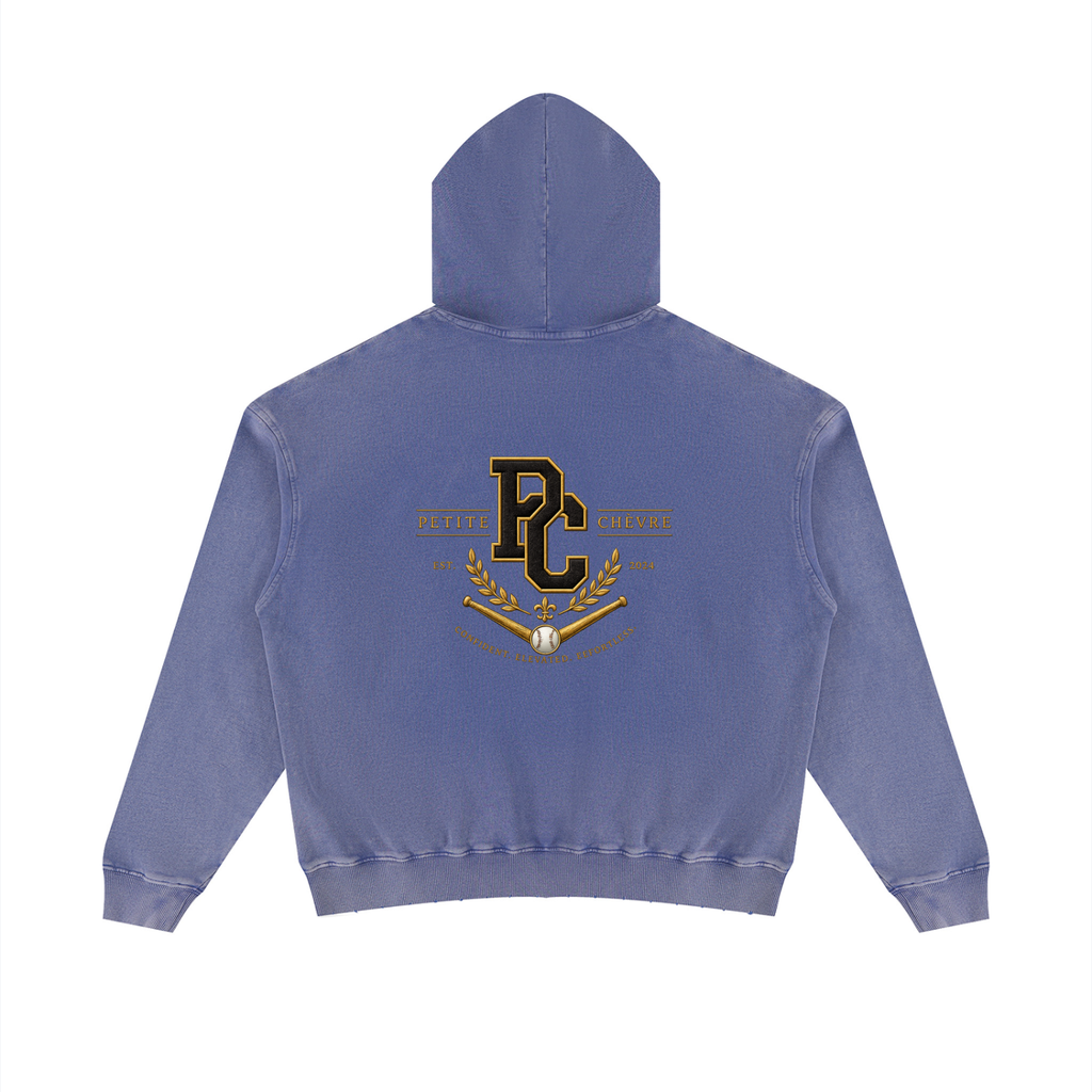 Unisex Mineral Wash Distressed Hoodie