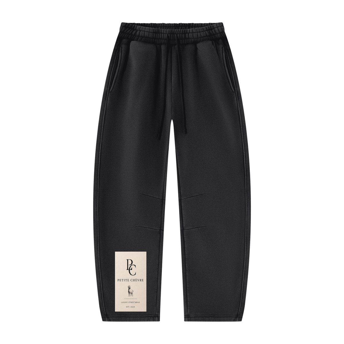 Unisex Vintage Wash Barrel Leg Fleece Sweatpants (multiple colors)