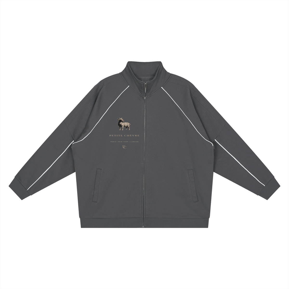 Reflection Striped Raglan Sleeve  Jacket