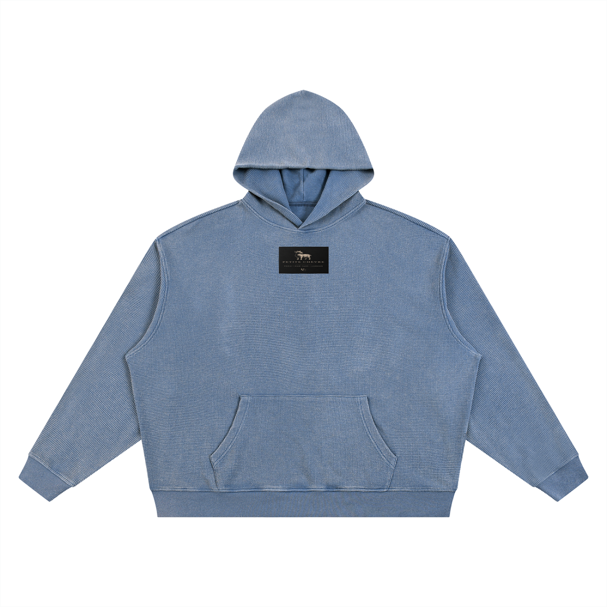 Unisex Vintage Wash Waffle Boxy Hoodie