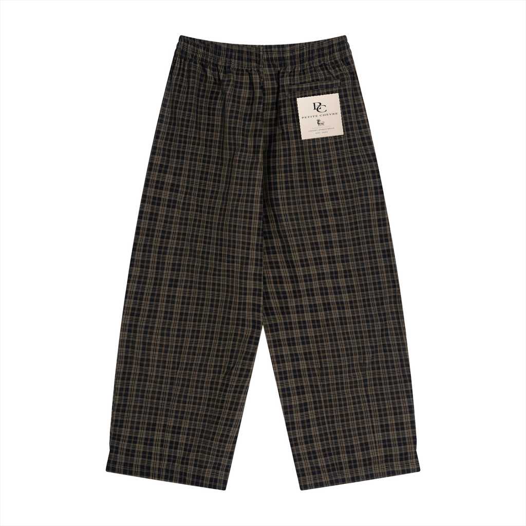 Unisex Plaid Wide Leg Pants