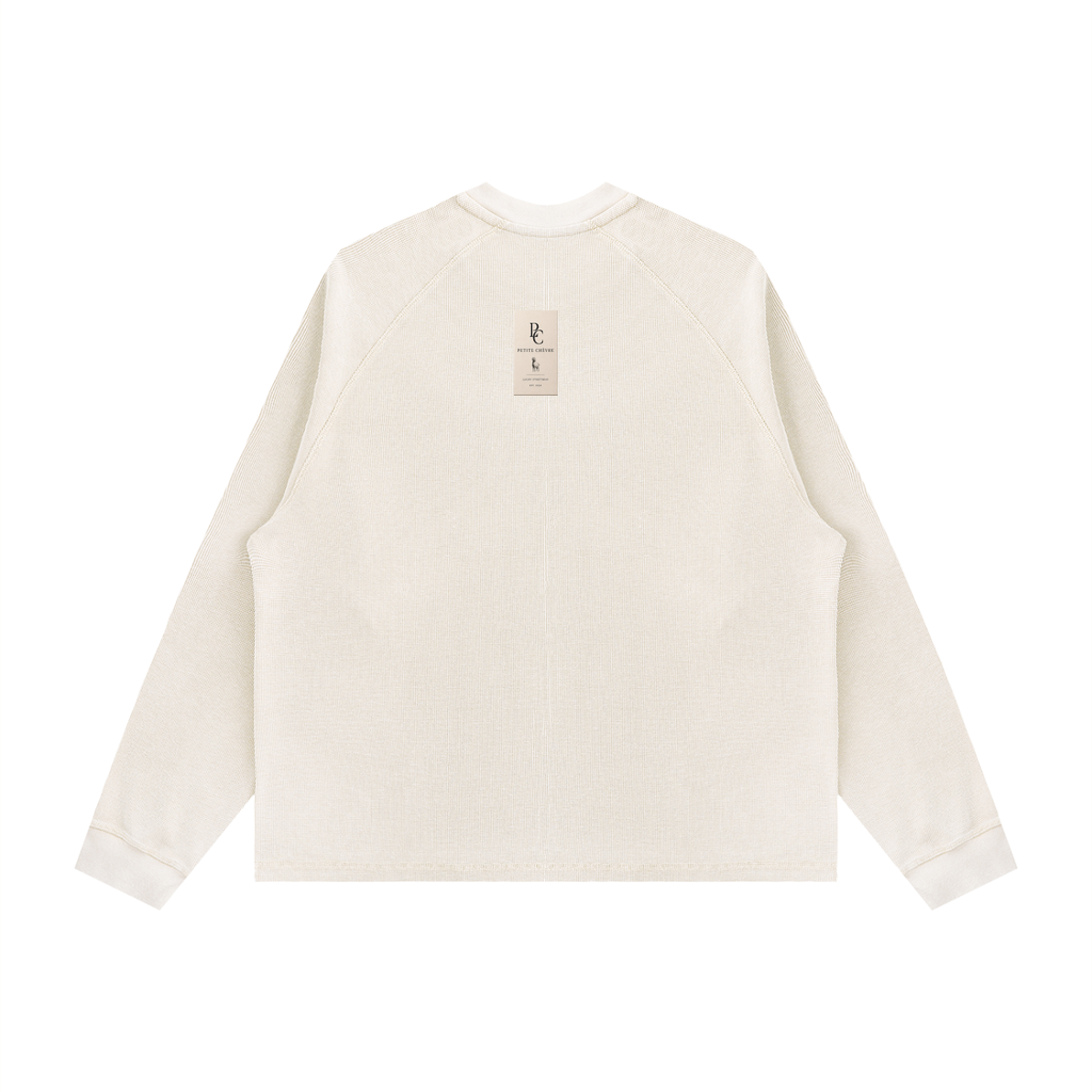 Unisex Vintage Wash Boxy  Waffle T-Shirt