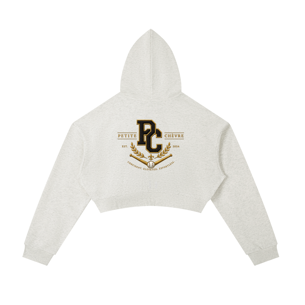 Essential Cropped Zip-Up Hoodie