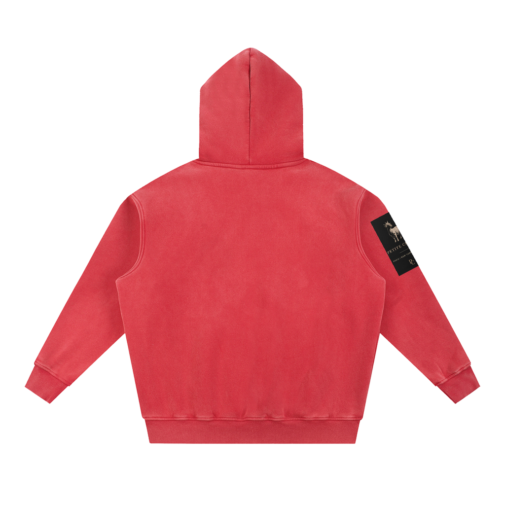 Snow Wash Fleece Oversize Hoodie