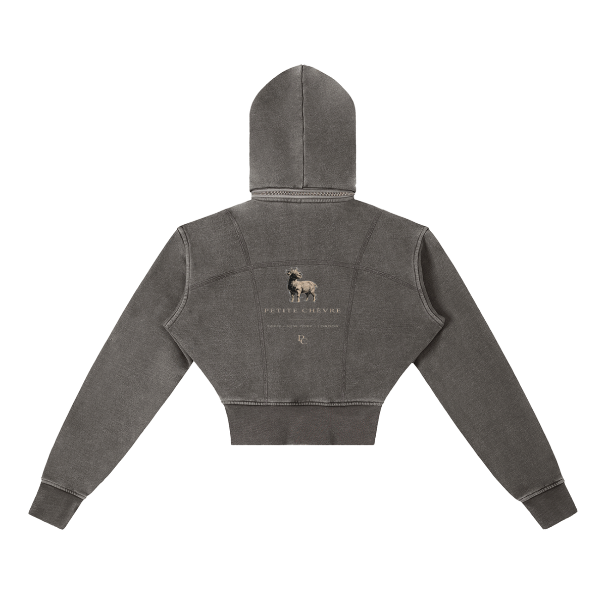 women's Vintage Washed Cropped Fleece Hoodie