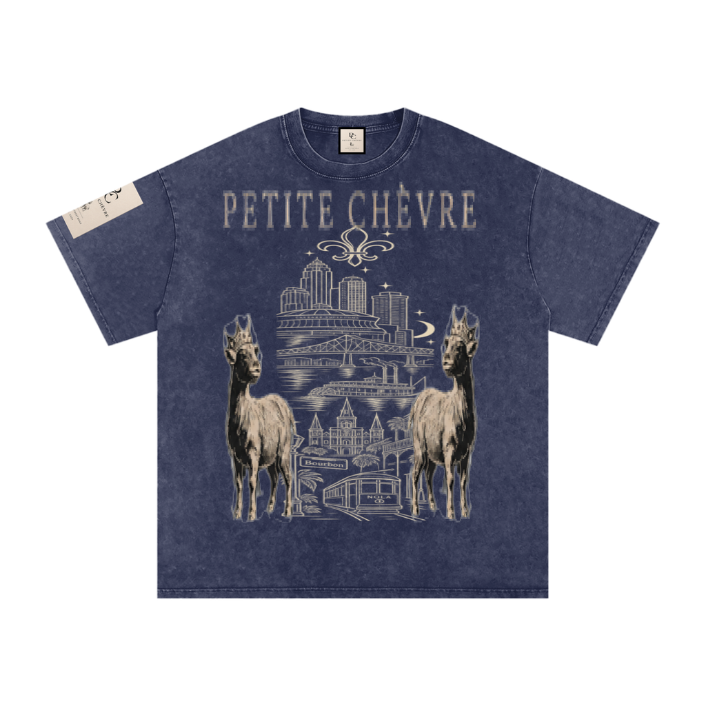 Snow Washed Oversized Cotton T-Shirt