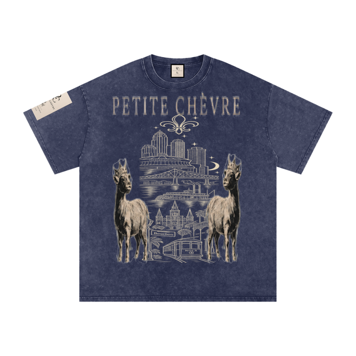 Snow Washed Oversized Cotton T-Shirt