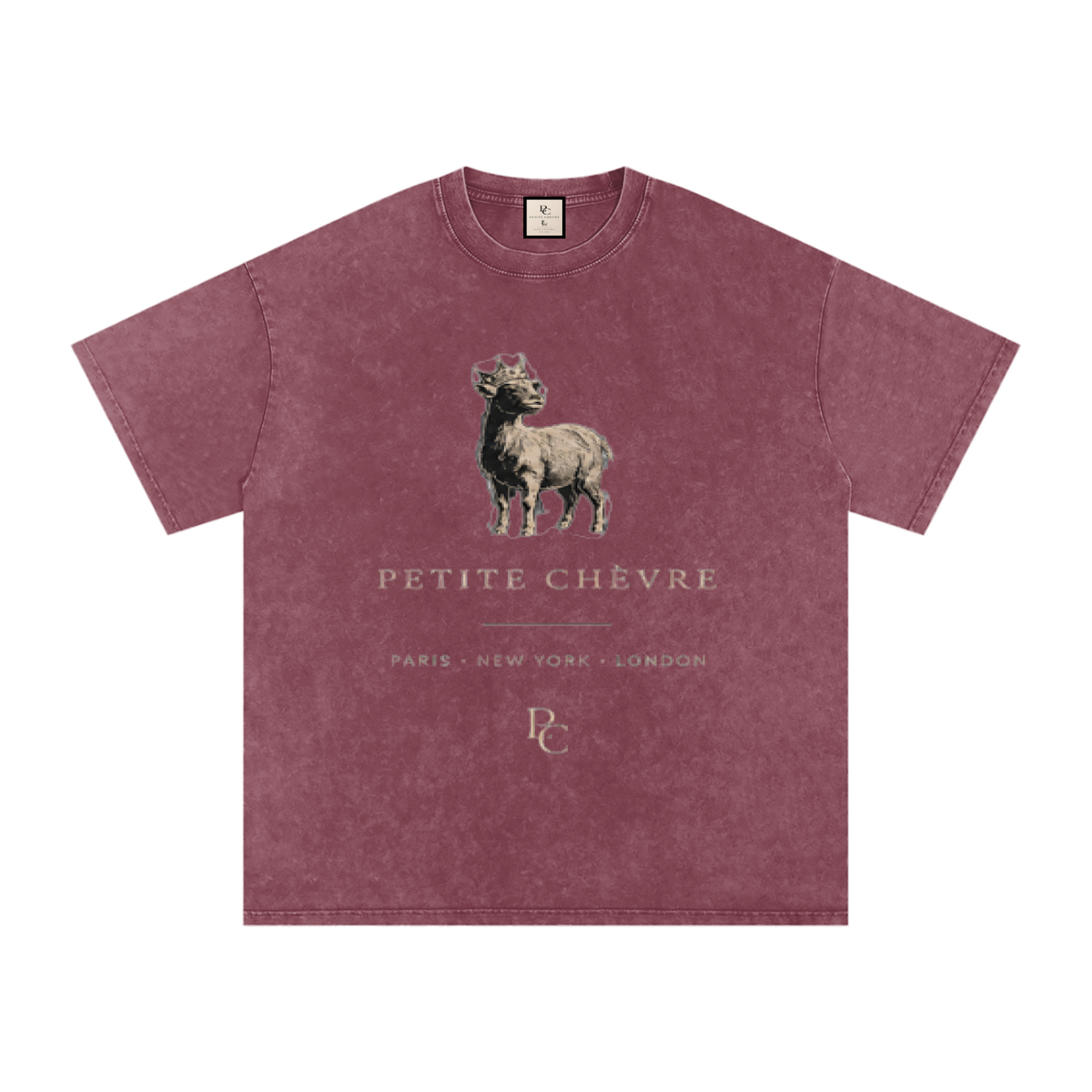 Snow Washed Oversized Cotton T-Shirt