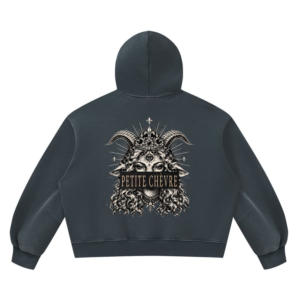 Unisex Vintage Wash Boxy Fleece Hoodie