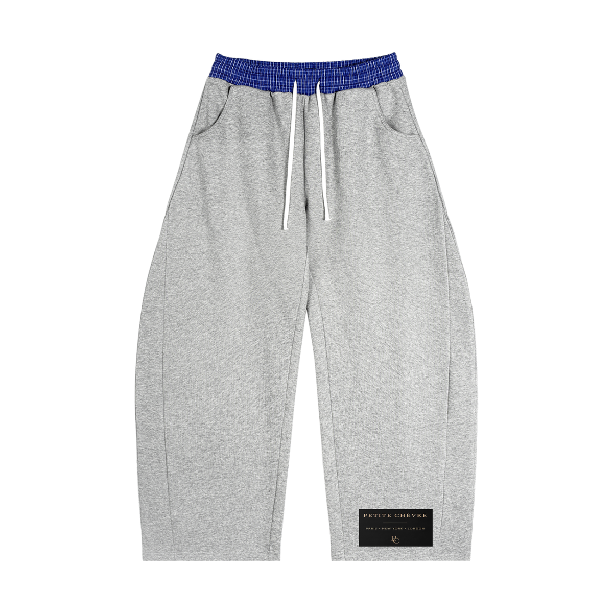 Plaid Waistband Barrel Sweatpants