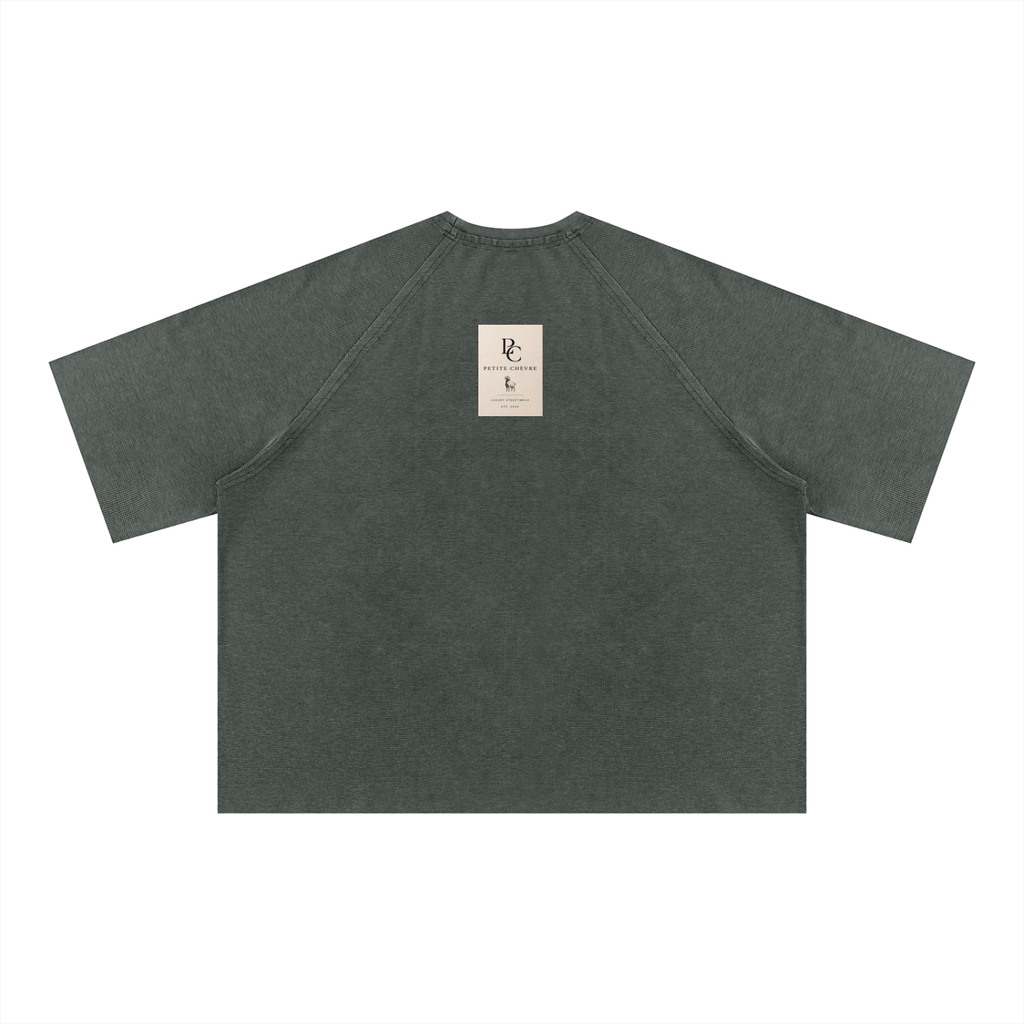 Unisex Mineral Wash Boxy Waffle T-Shirt