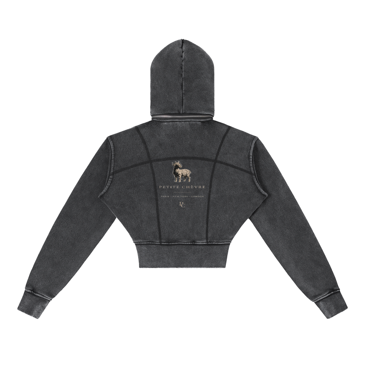 women's Vintage Washed Cropped Fleece Hoodie