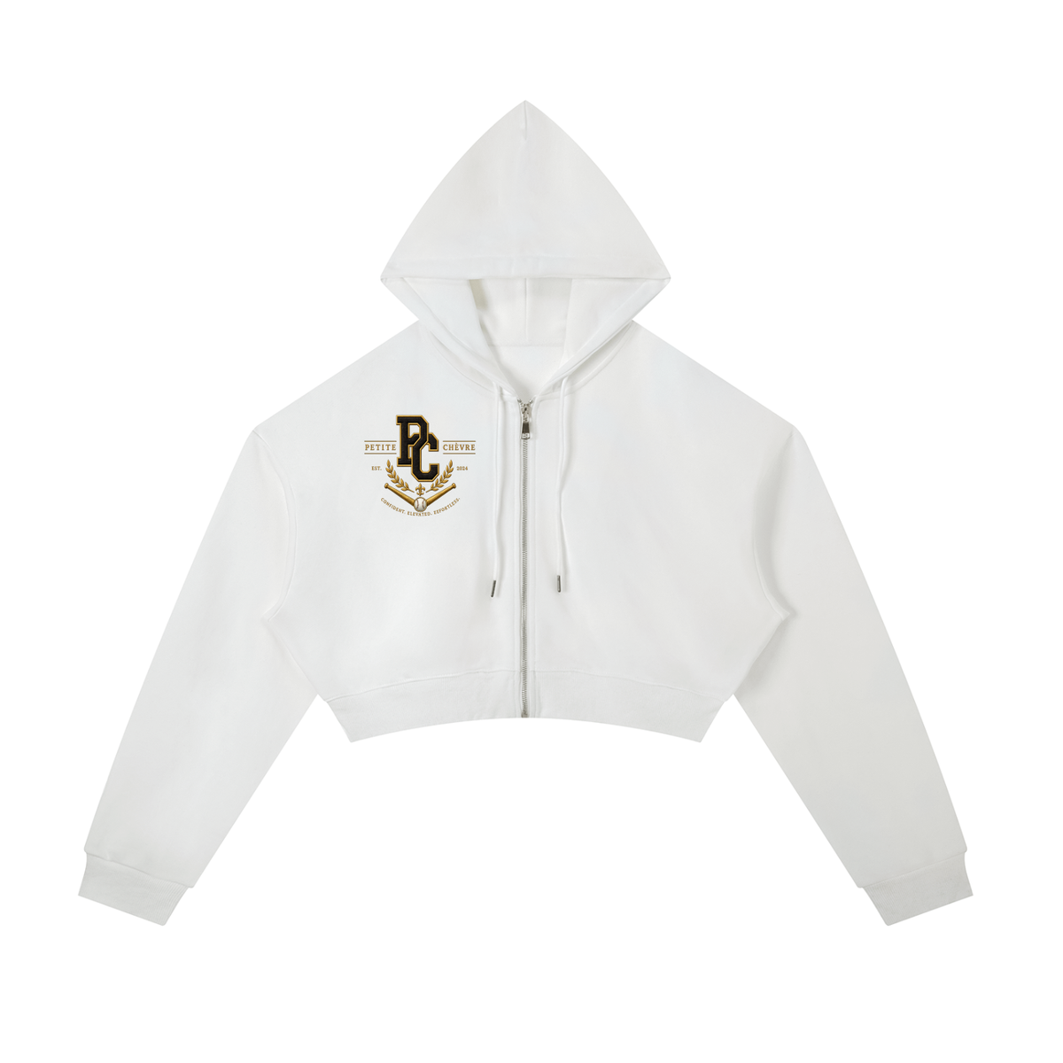 Women's Essential Cropped Zip-Up Hoodie
