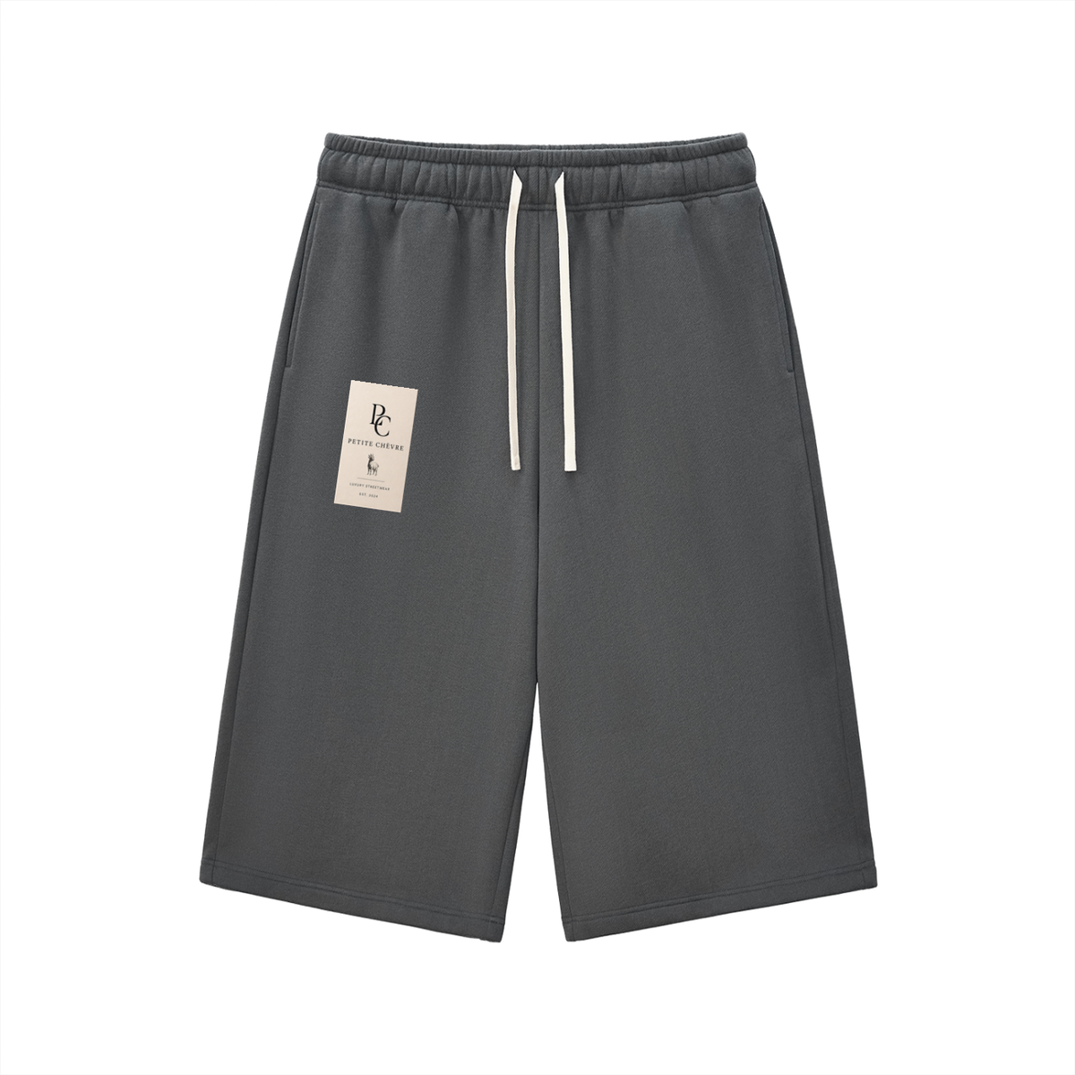 Relaxed Drawstring Three-quarter Sweatpants