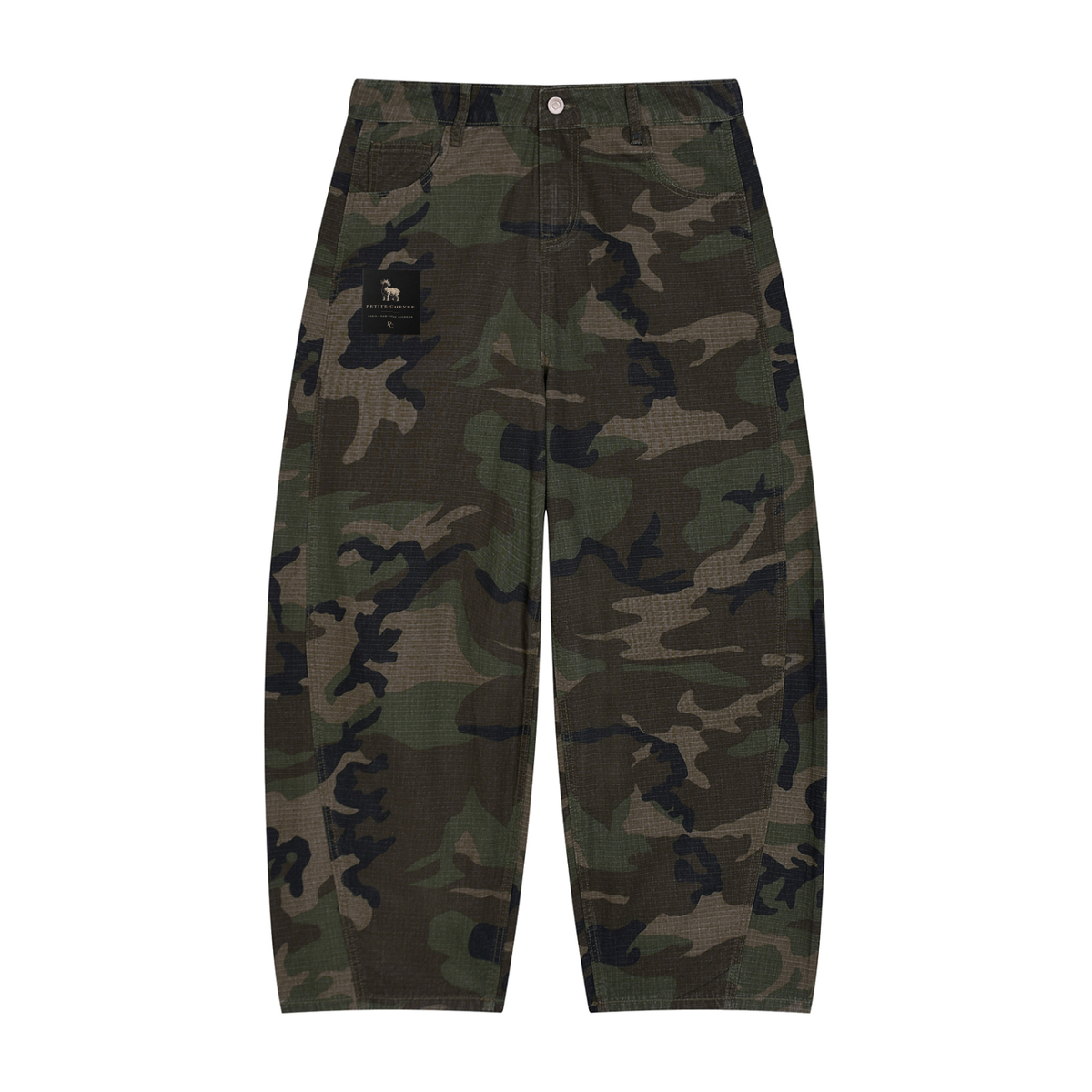 Men’s Camo Barrel Leg Cargo Pants