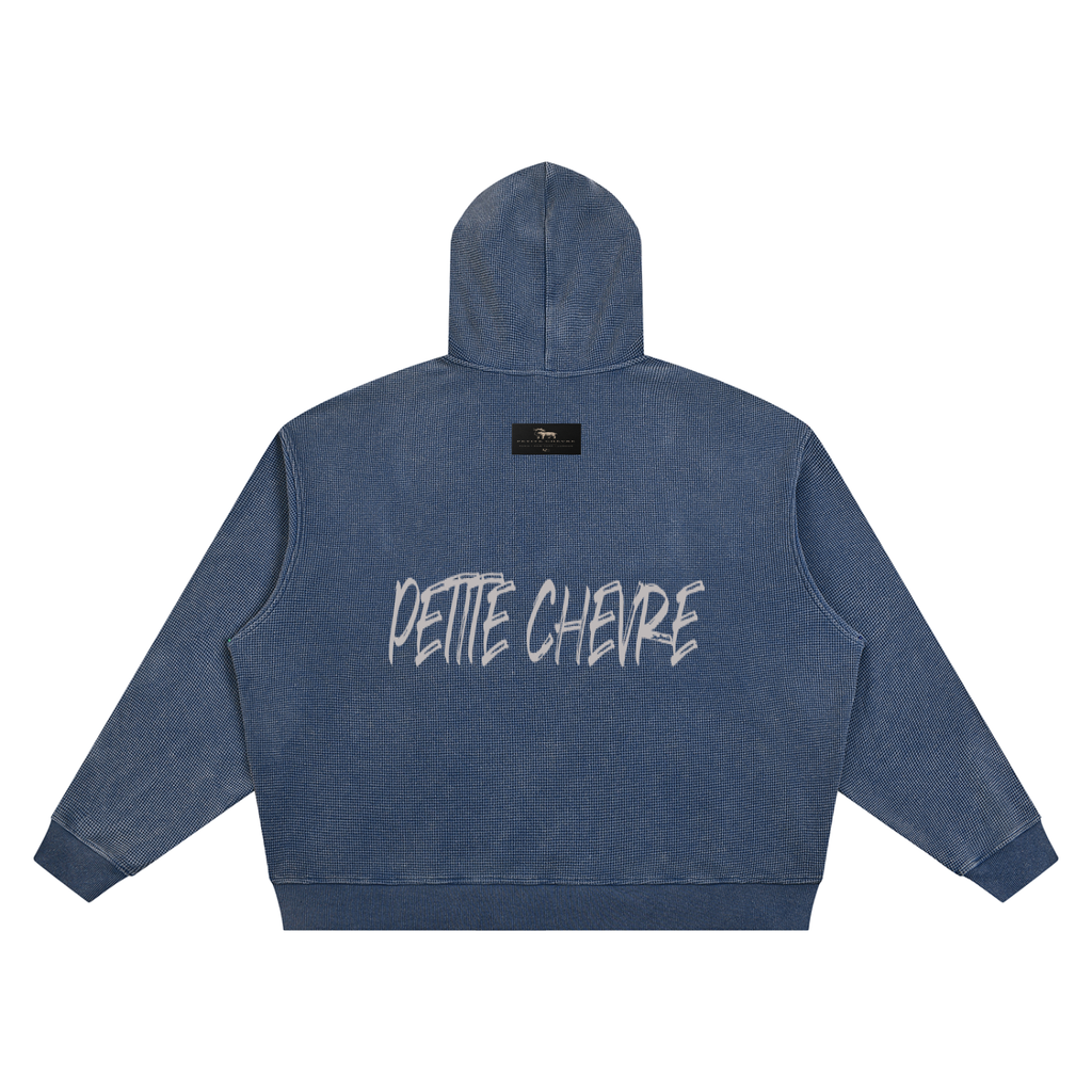Unisex Vintage Wash Waffle Boxy Hoodie