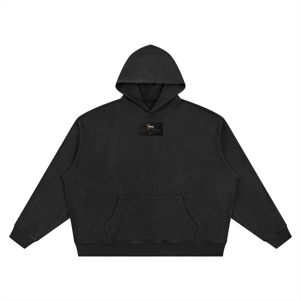 Unisex Vintage Wash Waffle Boxy Hoodie