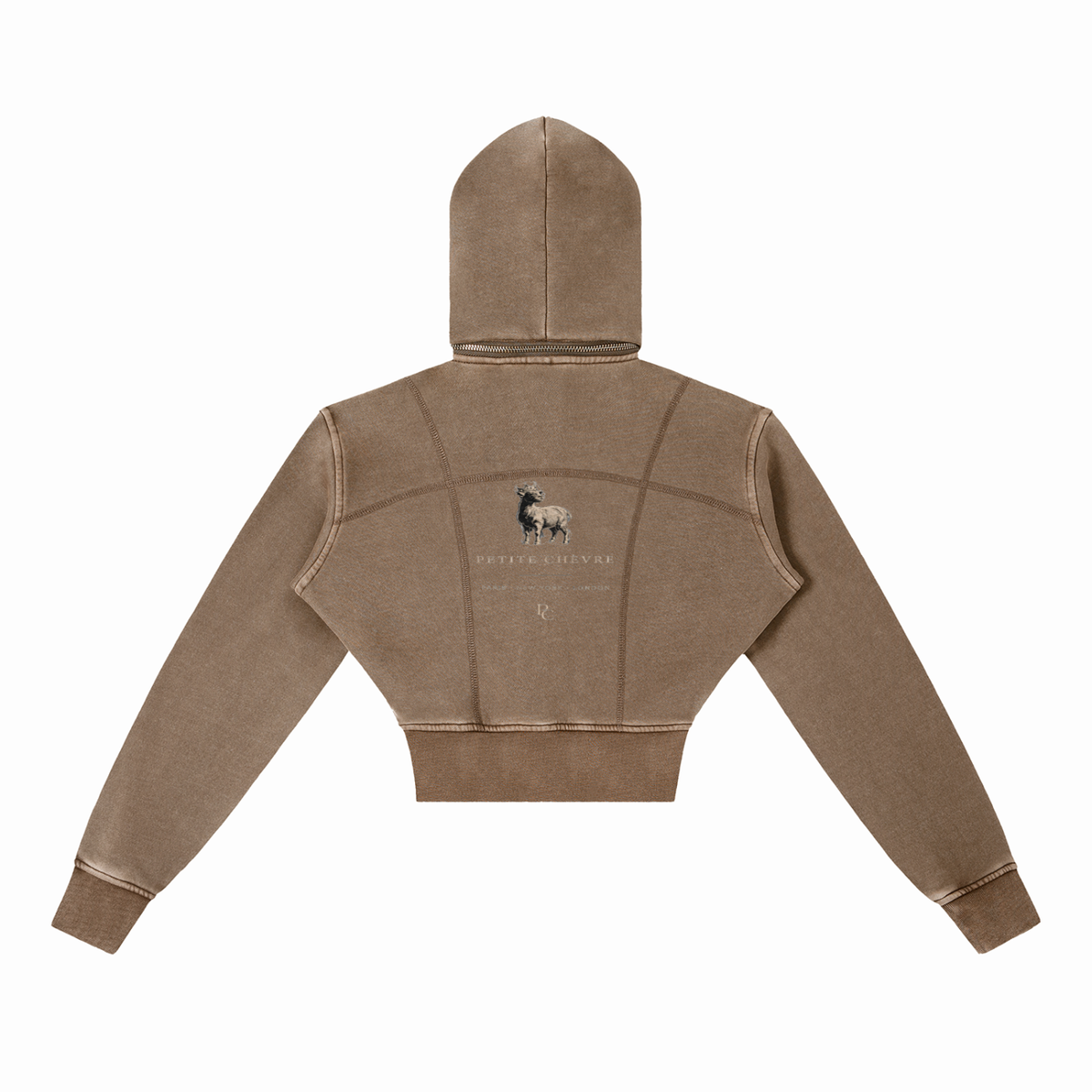 women's Vintage Washed Cropped Fleece Hoodie